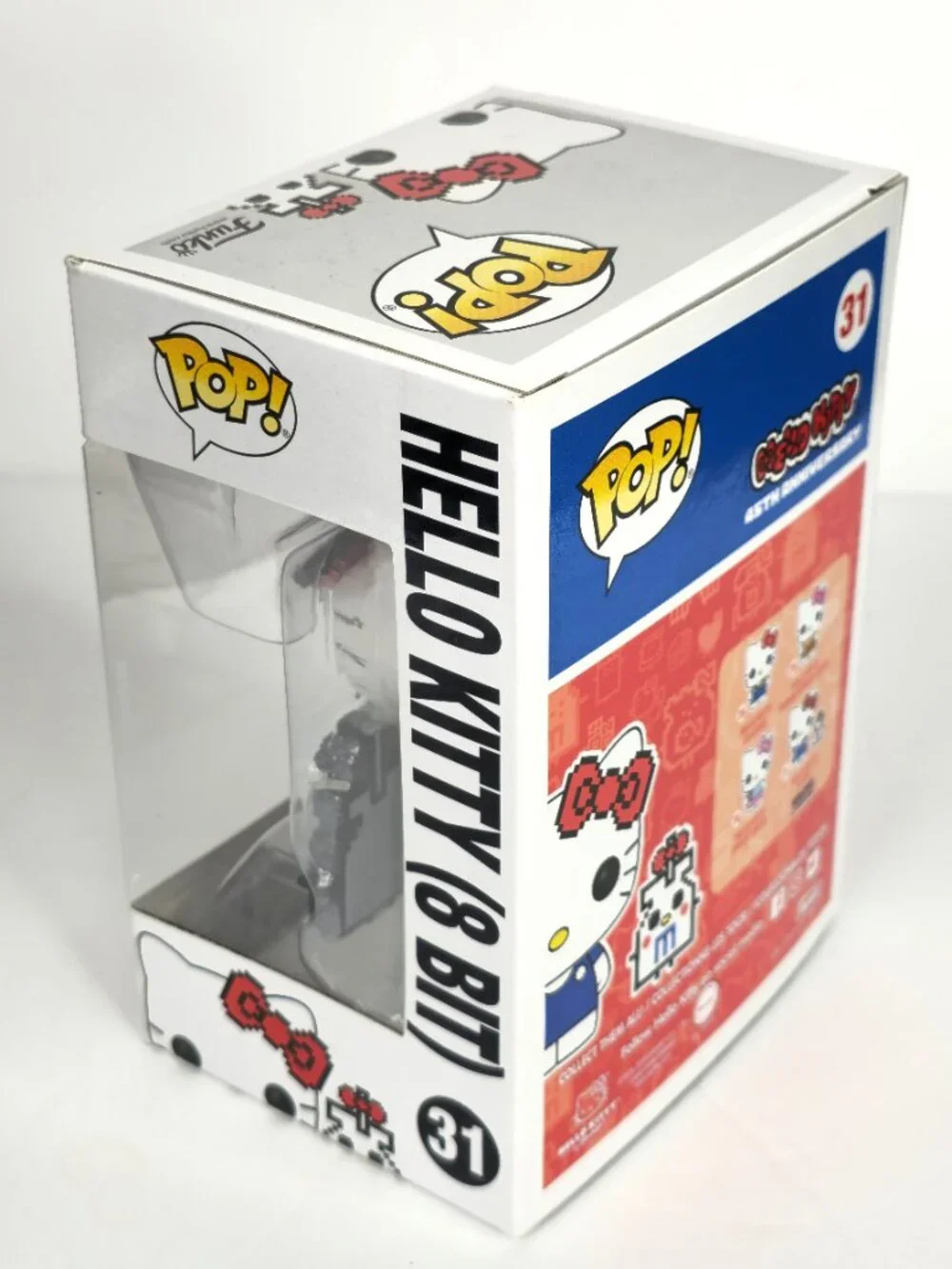 Funko Pop! Hello Kitty (8 Bit) #31 45th Anniversary Sanrio Figure w/Protector